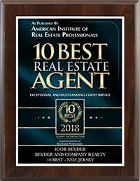 Award for 10 Best Real Estate Agent 2018